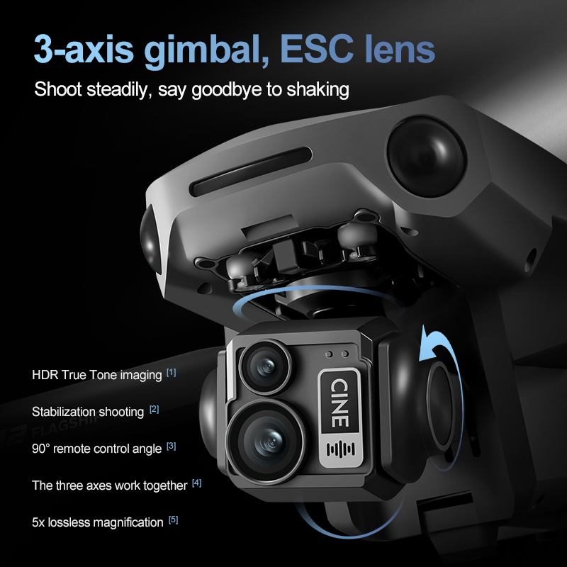 8K 3 Axis Gimbal Brushless 7.2 - Drone Gps Mount 评论和价格