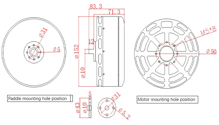 P400 KV50 Big Thrust Powerful  - Drone Motor 评论和价格