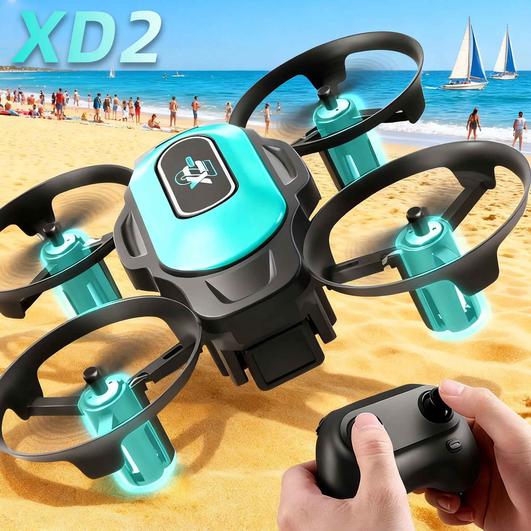 XD2 Mini Drone, 360° Stunt Fli - Drone Led Light 评论和价格